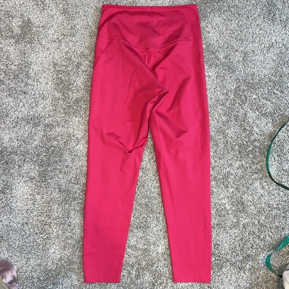 NWOT Girlfriend collective hot pink high rise compressive leggings SIZE SMALL - Picture 2 of 5